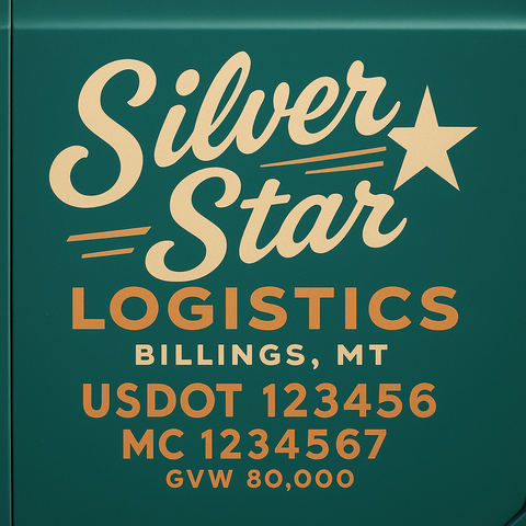 Custom Truck Door Lettering Decal Sticker Signs for US DOT Compliance | Custom USDOT Signs For Compliance | Add Your DOT, MC, GVW, CA, KYU, VIN Or Any Regulation Numbers You Need (Set of 2)