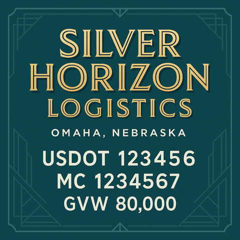 Custom Truck Door Lettering Decal Sticker Signs for US DOT Compliance | Custom USDOT Signs For Compliance | Add Your DOT, MC, GVW, CA, KYU, VIN Or Any Regulation Numbers You Need (Set of 2)