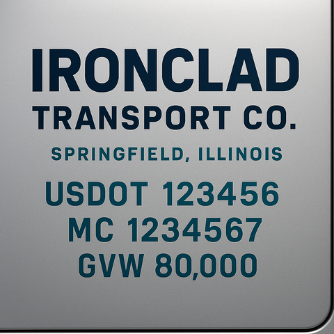 Custom Truck Door Lettering Decal Sticker Signs for US DOT Compliance | Custom USDOT Signs For Compliance | Add Your DOT, MC, GVW, CA, KYU, VIN Or Any Regulation Numbers You Need (Set of 2)