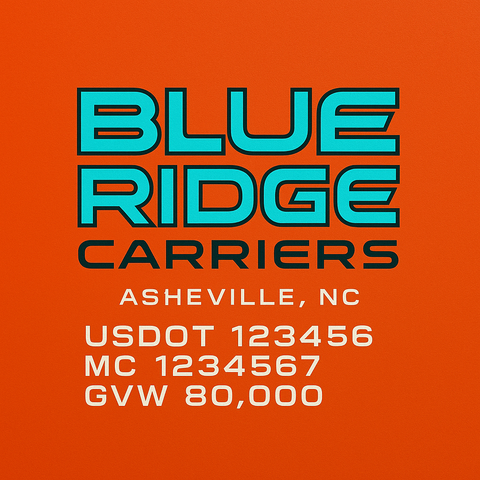 Custom Truck Door Lettering Decal Sticker Signs for US DOT Compliance | Custom USDOT Signs For Compliance | Add Your DOT, MC, GVW, CA, KYU, VIN Or Any Regulation Numbers You Need (Set of 2)