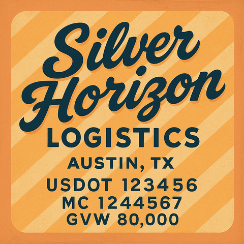 Custom Truck Door Lettering Decal Sticker Signs for US DOT Compliance | Custom USDOT Signs For Compliance | Add Your DOT, MC, GVW, CA, KYU, VIN Or Any Regulation Numbers You Need (Set of 2)