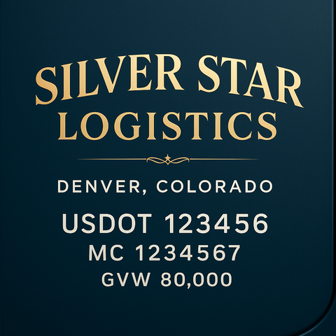 Custom Truck Door Lettering Decal Sticker Signs for US DOT Compliance | Custom USDOT Signs For Compliance | Add Your DOT, MC, GVW, CA, KYU, VIN Or Any Regulation Numbers You Need (Set of 2)