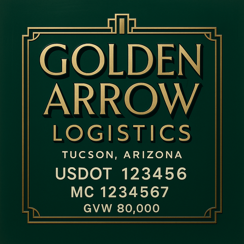 Custom Truck Door Lettering Decal Sticker Signs for US DOT Compliance | Custom USDOT Signs For Compliance | Add Your DOT, MC, GVW, CA, KYU, VIN Or Any Regulation Numbers You Need (Set of 2)