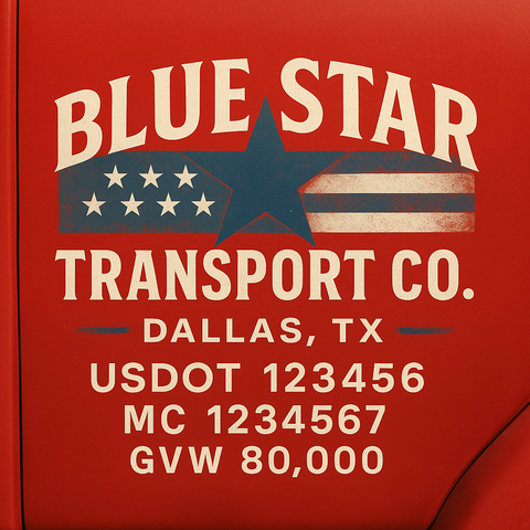 Custom Truck Door Lettering Decal Sticker Signs for US DOT Compliance | Custom USDOT Signs For Compliance | Add Your DOT, MC, GVW, CA, KYU, VIN Or Any Regulation Numbers You Need (Set of 2)
