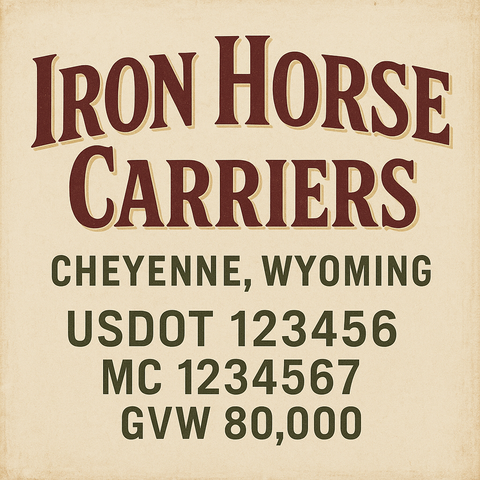 Custom Truck Door Lettering Decal Sticker Signs for US DOT Compliance | Custom USDOT Signs For Compliance | Add Your DOT, MC, GVW, CA, KYU, VIN Or Any Regulation Numbers You Need (Set of 2)