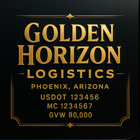 Custom Truck Door Lettering Decal Sticker Signs for US DOT Compliance | Custom USDOT Signs For Compliance | Add Your DOT, MC, GVW, CA, KYU, VIN Or Any Regulation Numbers You Need (Set of 2)