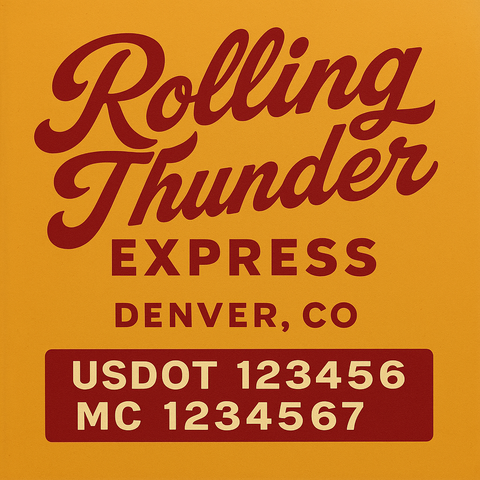Custom Truck Door Lettering Decal Sticker Signs for US DOT Compliance | Custom USDOT Signs For Compliance | Add Your DOT, MC, GVW, CA, KYU, VIN Or Any Regulation Numbers You Need (Set of 2)