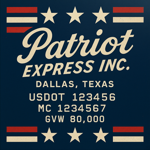 Custom Truck Door Lettering Decal Sticker Signs for US DOT Compliance | Custom USDOT Signs For Compliance | Add Your DOT, MC, GVW, CA, KYU, VIN Or Any Regulation Numbers You Need (Set of 2)