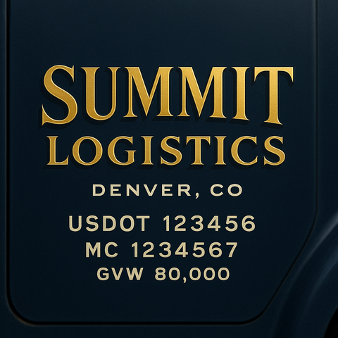 Custom Truck Door Lettering Decal Sticker Signs for US DOT Compliance | Custom USDOT Signs For Compliance | Add Your DOT, MC, GVW, CA, KYU, VIN Or Any Regulation Numbers You Need (Set of 2)