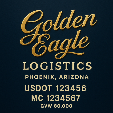 Custom Truck Door Lettering Decal Sticker Signs for US DOT Compliance | Custom USDOT Signs For Compliance | Add Your DOT, MC, GVW, CA, KYU, VIN Or Any Regulation Numbers You Need (Set of 2)