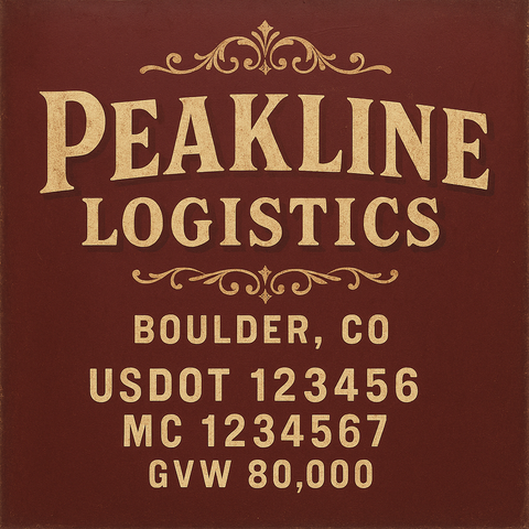 Custom Truck Door Lettering Decal Sticker Signs for US DOT Compliance | Custom USDOT Signs For Compliance | Add Your DOT, MC, GVW, CA, KYU, VIN Or Any Regulation Numbers You Need (Set of 2)
