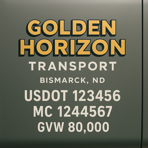 Custom Truck Door Lettering Decal Sticker Signs for US DOT Compliance | Custom USDOT Signs For Compliance | Add Your DOT, MC, GVW, CA, KYU, VIN Or Any Regulation Numbers You Need (Set of 2)