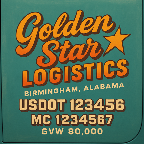 Custom Truck Door Lettering Decal Sticker Signs for US DOT Compliance | Custom USDOT Signs For Compliance | Add Your DOT, MC, GVW, CA, KYU, VIN Or Any Regulation Numbers You Need (Set of 2)