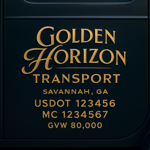 Custom Truck Door Lettering Decal Sticker Signs for US DOT Compliance | Custom USDOT Signs For Compliance | Add Your DOT, MC, GVW, CA, KYU, VIN Or Any Regulation Numbers You Need (Set of 2)