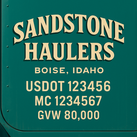 Custom Truck Door Lettering Decal Sticker Signs for US DOT Compliance | Custom USDOT Signs For Compliance | Add Your DOT, MC, GVW, CA, KYU, VIN Or Any Regulation Numbers You Need (Set of 2)