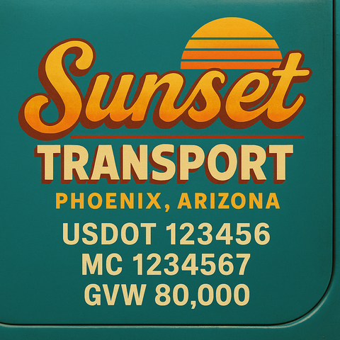 Custom Truck Door Lettering Decal Sticker Signs for US DOT Compliance | Custom USDOT Signs For Compliance | Add Your DOT, MC, GVW, CA, KYU, VIN Or Any Regulation Numbers You Need (Set of 2)