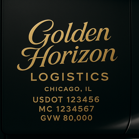 Custom Truck Door Lettering Decal Sticker Signs for US DOT Compliance | Custom USDOT Signs For Compliance | Add Your DOT, MC, GVW, CA, KYU, VIN Or Any Regulation Numbers You Need (Set of 2)