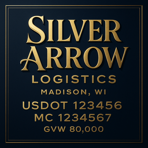 Custom Truck Door Lettering Decal Sticker Signs for US DOT Compliance | Custom USDOT Signs For Compliance | Add Your DOT, MC, GVW, CA, KYU, VIN Or Any Regulation Numbers You Need (Set of 2)