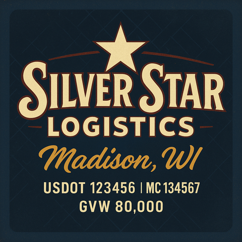 Custom Truck Door Lettering Decal Sticker Signs for US DOT Compliance | Custom USDOT Signs For Compliance | Add Your DOT, MC, GVW, CA, KYU, VIN Or Any Regulation Numbers You Need (Set of 2)