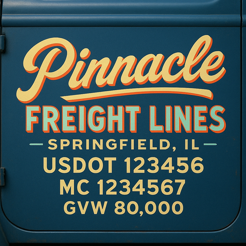Custom Truck Door Lettering Decal Sticker Signs for US DOT Compliance | Custom USDOT Signs For Compliance | Add Your DOT, MC, GVW, CA, KYU, VIN Or Any Regulation Numbers You Need (Set of 2)