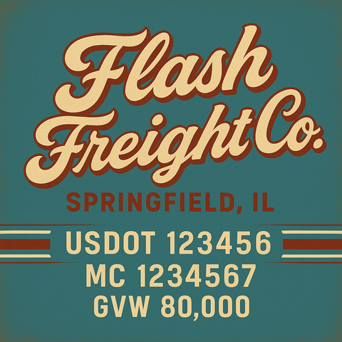 Custom Truck Door Lettering Decal Sticker Signs for US DOT Compliance | Custom USDOT Signs For Compliance | Add Your DOT, MC, GVW, CA, KYU, VIN Or Any Regulation Numbers You Need (Set of 2)