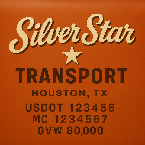 Custom Truck Door Lettering Decal Sticker Signs for US DOT Compliance | Custom USDOT Signs For Compliance | Add Your DOT, MC, GVW, CA, KYU, VIN Or Any Regulation Numbers You Need (Set of 2)