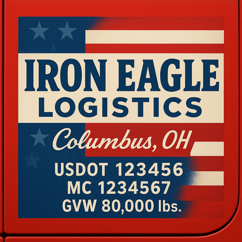 Custom Truck Door Lettering Decal Sticker Signs for US DOT Compliance | Custom USDOT Signs For Compliance | Add Your DOT, MC, GVW, CA, KYU, VIN Or Any Regulation Numbers You Need (Set of 2)