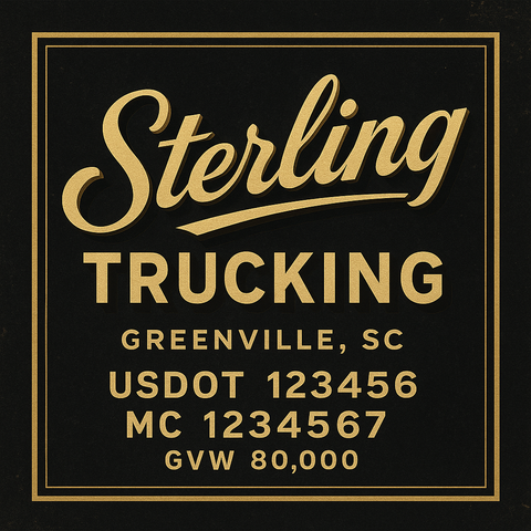 Custom Truck Door Lettering Decal Sticker Signs for US DOT Compliance | Custom USDOT Signs For Compliance | Add Your DOT, MC, GVW, CA, KYU, VIN Or Any Regulation Numbers You Need (Set of 2)