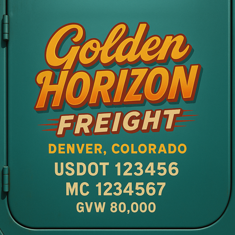 Custom Truck Door Lettering Decal Sticker Signs for US DOT Compliance | Custom USDOT Signs For Compliance | Add Your DOT, MC, GVW, CA, KYU, VIN Or Any Regulation Numbers You Need (Set of 2)