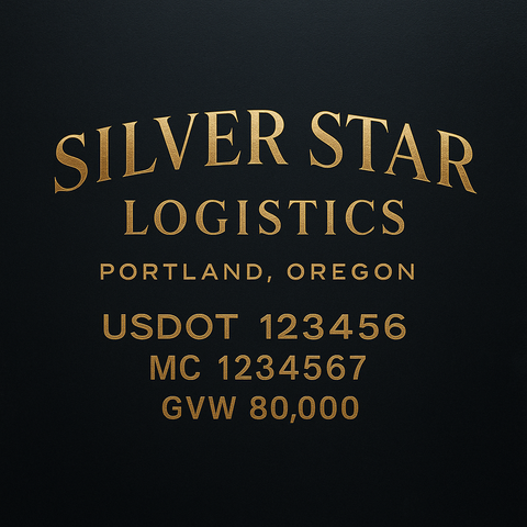 Custom Truck Door Lettering Decal Sticker Signs for US DOT Compliance | Custom USDOT Signs For Compliance | Add Your DOT, MC, GVW, CA, KYU, VIN Or Any Regulation Numbers You Need (Set of 2)