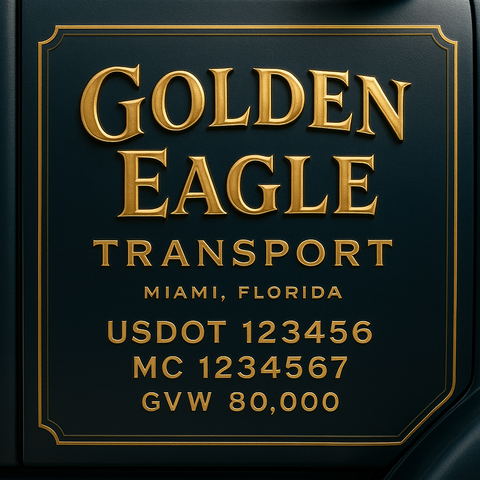 Custom Truck Door Lettering Decal Sticker Signs for US DOT Compliance | Custom USDOT Signs For Compliance | Add Your DOT, MC, GVW, CA, KYU, VIN Or Any Regulation Numbers You Need (Set of 2)