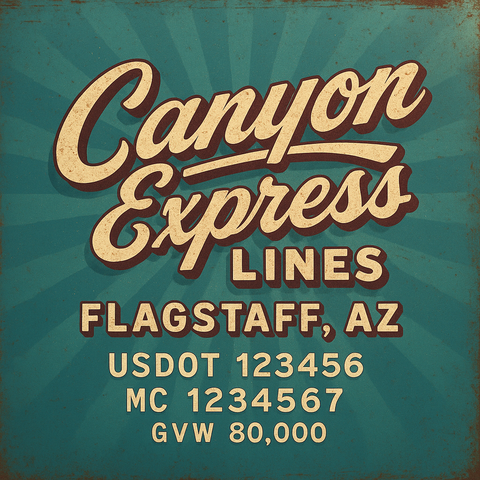 Custom Truck Door Lettering Decal Sticker Signs for US DOT Compliance | Custom USDOT Signs For Compliance | Add Your DOT, MC, GVW, CA, KYU, VIN Or Any Regulation Numbers You Need (Set of 2)