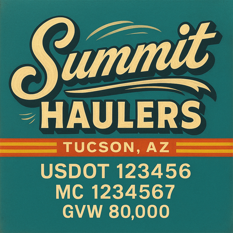 Custom Truck Door Lettering Decal Sticker Signs for US DOT Compliance | Custom USDOT Signs For Compliance | Add Your DOT, MC, GVW, CA, KYU, VIN Or Any Regulation Numbers You Need (Set of 2)