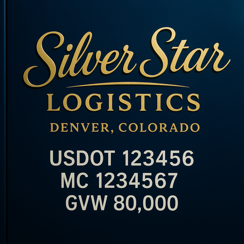 Custom Truck Door Lettering Decal Sticker Signs for US DOT Compliance | Custom USDOT Signs For Compliance | Add Your DOT, MC, GVW, CA, KYU, VIN Or Any Regulation Numbers You Need (Set of 2)