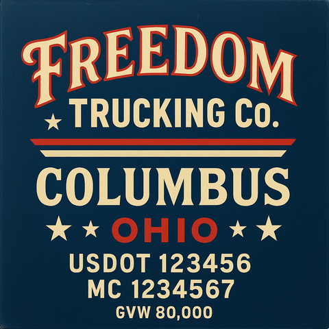 Custom Truck Door Lettering Decal Sticker Signs for US DOT Compliance | Custom USDOT Signs For Compliance | Add Your DOT, MC, GVW, CA, KYU, VIN Or Any Regulation Numbers You Need (Set of 2)