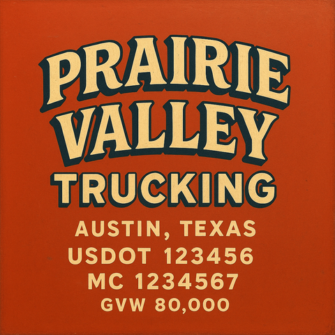 Custom Truck Door Lettering Decal Sticker Signs for US DOT Compliance | Custom USDOT Signs For Compliance | Add Your DOT, MC, GVW, CA, KYU, VIN Or Any Regulation Numbers You Need (Set of 2)