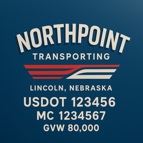 Custom Truck Door Lettering Decal Sticker Signs for US DOT Compliance | Custom USDOT Signs For Compliance | Add Your DOT, MC, GVW, CA, KYU, VIN Or Any Regulation Numbers You Need (Set of 2)