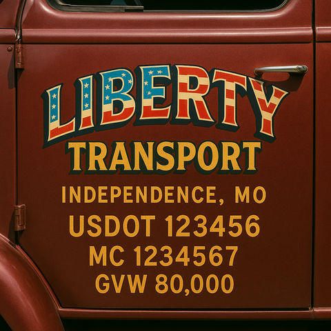Custom Truck Door Lettering Decal Sticker Signs for US DOT Compliance | Custom USDOT Signs For Compliance | Add Your DOT, MC, GVW, CA, KYU, VIN Or Any Regulation Numbers You Need (Set of 2)