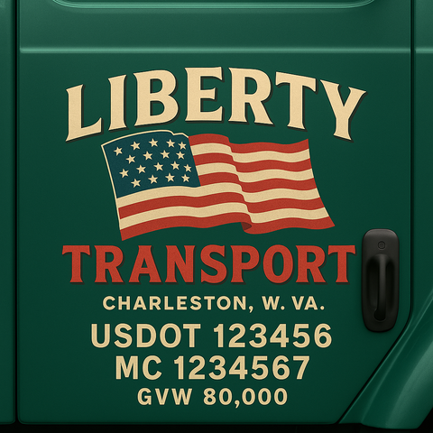 Custom Truck Door Lettering Decal Sticker Signs for US DOT Compliance | Custom USDOT Signs For Compliance | Add Your DOT, MC, GVW, CA, KYU, VIN Or Any Regulation Numbers You Need (Set of 2)