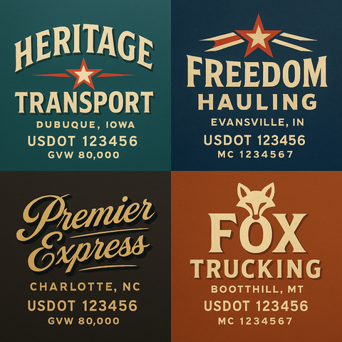 Custom Truck Door Lettering Decal Sticker Signs for US DOT Compliance | Custom USDOT Signs For Compliance | Add Your DOT, MC, GVW, CA, KYU, VIN Or Any Regulation Numbers You Need (Set of 2)