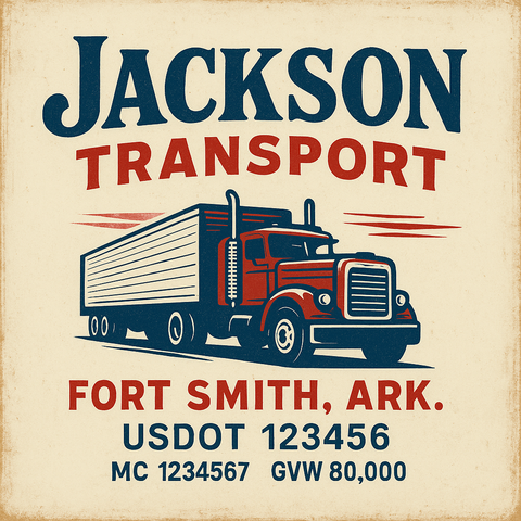 Custom Truck Door Lettering Decal Sticker Signs for US DOT Compliance | Custom USDOT Signs For Compliance | Add Your DOT, MC, GVW, CA, KYU, VIN Or Any Regulation Numbers You Need (Set of 2)