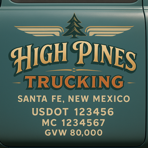 Custom Truck Door Lettering Decal Sticker Signs for US DOT Compliance | Custom USDOT Signs For Compliance | Add Your DOT, MC, GVW, CA, KYU, VIN Or Any Regulation Numbers You Need (Set of 2)