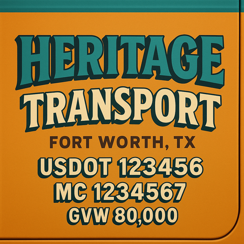Custom Truck Door Lettering Decal Sticker Signs for US DOT Compliance | Custom USDOT Signs For Compliance | Add Your DOT, MC, GVW, CA, KYU, VIN Or Any Regulation Numbers You Need (Set of 2)