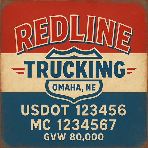 Custom Truck Door Lettering Decal Sticker Signs for US DOT Compliance | Custom USDOT Signs For Compliance | Add Your DOT, MC, GVW, CA, KYU, VIN Or Any Regulation Numbers You Need (Set of 2)