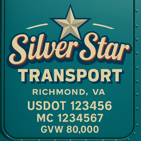 Custom Truck Door Lettering Decal Sticker Signs for US DOT Compliance | Custom USDOT Signs For Compliance | Add Your DOT, MC, GVW, CA, KYU, VIN Or Any Regulation Numbers You Need (Set of 2)