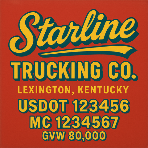 Custom Truck Door Lettering Decal Sticker Signs for US DOT Compliance | Custom USDOT Signs For Compliance | Add Your DOT, MC, GVW, CA, KYU, VIN Or Any Regulation Numbers You Need (Set of 2)
