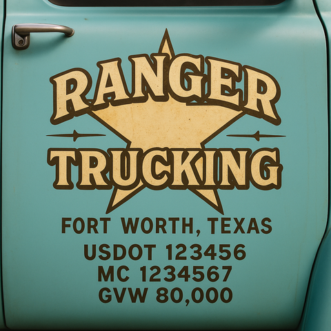 Custom Truck Door Lettering Decal Sticker Signs for US DOT Compliance | Custom USDOT Signs For Compliance | Add Your DOT, MC, GVW, CA, KYU, VIN Or Any Regulation Numbers You Need (Set of 2)
