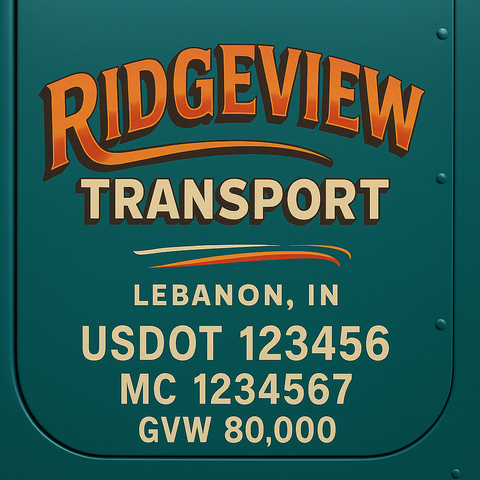 Custom Truck Door Lettering Decal Sticker Signs for US DOT Compliance | Custom USDOT Signs For Compliance | Add Your DOT, MC, GVW, CA, KYU, VIN Or Any Regulation Numbers You Need (Set of 2)