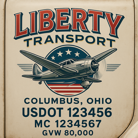 Custom Truck Door Lettering Decal Sticker Signs for US DOT Compliance | Custom USDOT Signs For Compliance | Add Your DOT, MC, GVW, CA, KYU, VIN Or Any Regulation Numbers You Need (Set of 2)