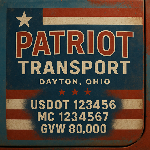 Custom Truck Door Lettering Decal Sticker Signs for US DOT Compliance | Custom USDOT Signs For Compliance | Add Your DOT, MC, GVW, CA, KYU, VIN Or Any Regulation Numbers You Need (Set of 2)